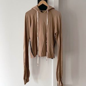 UNRAVEL Terry Oversize Hoodie in Nude